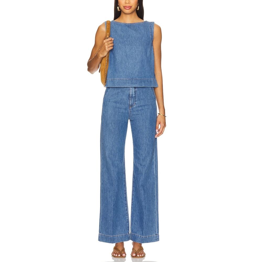 Joe's Jeans Clean Blue Denim Wide Leg Pants Size 25